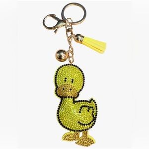 NWT Crystal Duck Keychain Charm in Gems